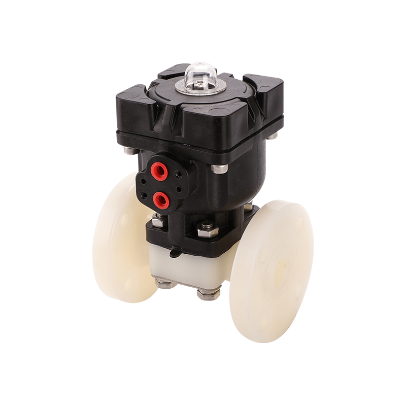 Supapă cu diafragmă cu flanșă pneumatică-Actuator din plastic