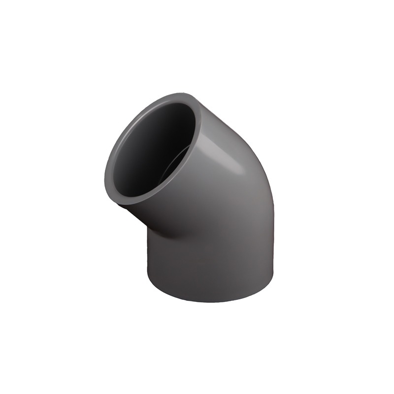 COT ROTUND UPVC 45° RAZĂ SCURTĂ